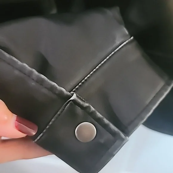 Wild Fable Black Faux Leather Moto Jacket - Picture 8 of 13